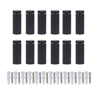 Adfaga Kit de 12 vis d'entretoise en acier inoxydable pour fixation murale, kit de fixation publicitaire pour accrocher des photos, des panneaux, des panneaux dans un bureau, un ma