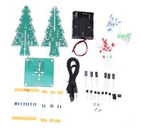 Adfaga Kit de Circuit électronique à Monter soi-même pour Sapin de Noël à LED 3D avec 16 lumières Clignotantes Multicolores, alimenté par USB, décoration de Vacances pour la Maison (Ensemble DIY