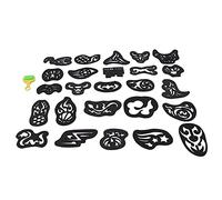 Adfaga Kit de coiffure professionnel 25 pièces, modèle de conception de cheveux de qualité salon, outil de mise en forme de barbier, plastique réutilisable pour la coiffure et la c