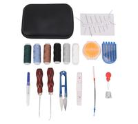 Adfaga Kit de Couture Professionnel en Cuir 36 Pièces Ensemble de Couture de Réparation de Cuir Robuste avec Fil Ciré Aiguilles en Métal Outils pour Cuir Toile Daim Artisanat Début