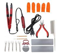 Adfaga Kit de fer à extensions de cheveux professionnel avec technologie à température constante, plaque chauffante en PTFE pour stylistes de salon et débutants, matériau ABS Silic