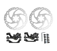 Adfaga Kit de frein à disque de vélo haute performance en alliage d'aluminium avant arrière étrier de frein à disque réglé avec rotor de 160mm pour VTT vélos de route et vélos