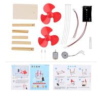 Adfaga Kit de générateur d'énergie éolienne, Tige éducative pour Projet Scientifique, Ensemble d'apprentissage des énergies renouvelables, Kit de Construction de maquettes en Bois,