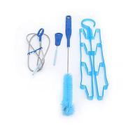 Adfaga Kit de Nettoyage de vessie à Eau 4 en 1, Ensemble de brosses pour Tube de vessie d'hydratation avec de Longues Petites brosses à Tuyau et Un Support de séchage Pliable pour