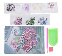 Adfaga Kit de peinture en diamant diy strass scintillantes art artisan résine paillettes à la maison décoration image pour adultes enfants salon décoration de bureau 7 sacs outils