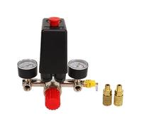 Adfaga Kit de vanne de commande de pressostat de compresseur d'air robuste avec régulateur de pression automatique 3 en 1 à port en laiton pour usage industriel et commercial, cons