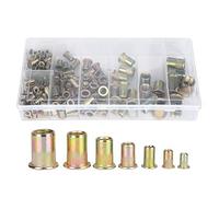 Adfaga Kit d'écrous robustes, 165 pièces, attaches de résistance industrielle pour projets de bricolage en métal, bois et plastique, alliage de cuivre M3 à M12, tailles assorties