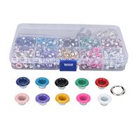Adfaga Kit d'outils pour œillets, 10 couleurs, ensemble d'œillets métalliques de qualité supérieure avec 400 pièces pour sacs à vêtements, projets de bricolage (6mm)