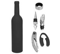 Adfaga Kit ouvre-bouteille de qualité supérieure, 5 pièces, tire-bouchon en acier inoxydable avec aérateur, verseur, capsule et élégant coffret cadeau pour les amateurs de vin, ac