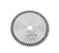 Adfaga Lame de scie circulaire de 165 mm, 60 dents, lame de coupe professionnelle en carbure de tungstène, construction en acier rapide argenté pour la coupe du bois, du métal et d