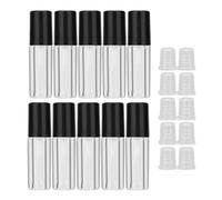 Adfaga Lot de 10 mini tubes de gloss transparents de 1,5 ml, vides, avec bouchon anti-fuite, pour la fabrication de baumes et d'huiles à lèvres, format voyage, en plastique ABS tra