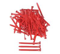 Adfaga Lot de 100 Bandes de Cuisses de Poulet numérotées 1 100 Anneaux d'identification de volaille réutilisables en matériau PP Durable pour Poulets, Canards, oies, Pigeons, éleva (Rouge)