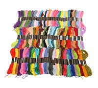 Adfaga Lot de 100 fils à coudre en polyester, couleurs assorties, multi-usages, pour broderie à la main, pour bricolage, artisanat, quilting, réparation de vêtements, fournitures d