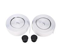 Adfaga Lot de 2 bandes de guidon de vélo antidérapantes de qualité supérieure, absorbant les chocs, respirantes, ergonomiques, en silicone, pour poignées de vélo de route, noir (Blanche)