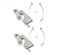 Adfaga Lot de 2 roulettes de qualité supérieure pour porte coulissante de placard, en acier inoxydable, silencieuses et fluides, pour meubles de placard, salle de bain et cuisine. (Concave)