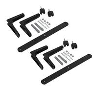 Adfaga Lot de 2 supports d'écran pour séparateur de pièce, largeur réglable, support mobile en alliage d'aluminium robuste avec roulettes pour cloison de pièce, séparateur de burea (Noire)