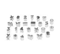 Adfaga Lot de 26 moules de cuisson en acier inoxydable avec chiffres et formes pour biscuits, gâteaux, fabrication de chocolat, emporte-pièces en métal durable avec boîte de rangem