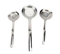 Adfaga Lot de 3 cuillères à écumer en acier inoxydable 304, passoires à mailles fines, filtres à huile pour soupe, ragoût, marmite chaude, cuisine professionnelle, durable, antirou