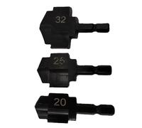 Adfaga Lot de 3 forets d'alésage à tige hexagonale avec revêtement HSS Ti 1/4" de qualité professionnelle pour le perçage et l'agrandissement de tuyaux en plastique PPR - Construct