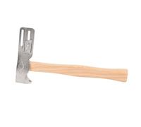 Adfaga Marteau de toiture, poignée ergonomique multifonctionnelle, hachette de toiture avec griffe à clous, coupe-toiture, jauge coulissante pour la réparation de la construction d