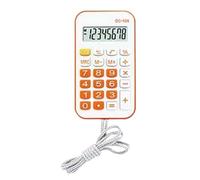 Adfaga Mini Calculatrice de Poche, Calculatrice de Fonction de Base Portable pour étudiants, Bureau avec Corde Tendance, matériau ABS léger et Durable, Petite Taille, Facile à tran (Orange)