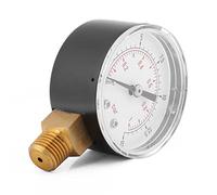 Adfaga Mini manomètre basse pression 0, 15 psi, 0, 1 bar, filetage BSPT, instrument à cadran en laiton pour la mesure du carburant, de l', de l'eau, super portable, diamètre de 52