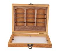 Adfaga Miniature Book Boxes Display Case Handcrafted Wooden Bookshelf Anxiety Relief Desk Decor with 196 Tiny Books for Living Room Office Library Decor