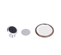 Adfaga Miroir réfléchissant de café miroir d'observation d'espresso rotatif à 360 degrés en acier inoxydable de haute qualité et bois de noyer pour accessoires de préparation de ca