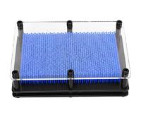 Adfaga Modèle de Main de Clone 3D en Plastique modèle de Visage de Main Bleu Profond Clone Pin Art DIY Pin Screen Needle Painting pour la créativité Home Office Decor 17,5 x 12,5 x