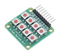 Adfaga Module de Touches 2x4 Boutons, Micro-Interrupteur à 8 Touches, Carte de Clavier pour projets de Bricolage, Micro-Ordinateur à Puce Unique, Conception compacte Durable, Insta