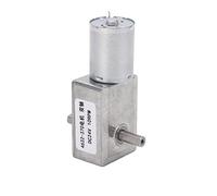 Adfaga Moteur à engrenages CC 4632 370 Mini moteur à turbine à couple élevé en aluminium et laiton à double arbre autobloquant réversible pour ventilateurs électriques, climatiseur (10 tr/min)