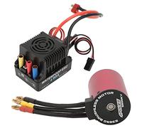 Adfaga Moteur sans balais RC ESC Combo 60A ESC S3650 5200KV Kit de moteur sans balais étanche à couple élevé avec réservoir de refroidissement en aluminium CNC pour véhicule de cou