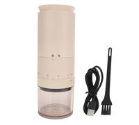 Adfaga Moulin à café électrique rechargeable par USB, 38 réglages de mouture, capacité de 110 ml, portable et léger, idéal pour la maison, le bureau et les voyages. Fabriqué en pla (Beige)
