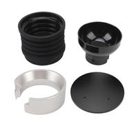 Adfaga Moulin à café trémie à dose unique Premium 2 en 1 bac à grains soufflant avec soufflet en silicone entonnoir de dosage de 58 mm pour la série Eureka Mignon maison Barista am (Bague en argent)