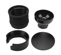 Adfaga Moulin à café trémie à dose unique Premium 2 en 1 bac à grains soufflant avec soufflet en silicone entonnoir de dosage de 58 mm pour la série Eureka Mignon maison Barista am (Bague noire)