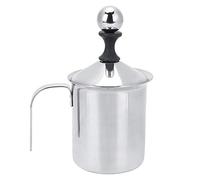 Adfaga Mousseur à lait professionnel en acier inoxydable de 400ml, machine à mousse à café à Double maille pour Latte Cappuccino chocolat chaud, usage Barista à domicile