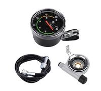 Adfaga Ordinateur de vélo mécanique Compteur de Vitesse Compteur kilométrique Chronomètre Alliage d'aluminium Durable de Haute qualité Noir 4,3 x 3,1 x 3,1 Pouces pour vélos de 26