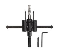 Adfaga Outil d'ouverture de trou réglable de 30 mm à 200 mm avec tige d'échelle, foret robuste de type avion en acier 45 pour plaques de plâtre et contreplaqué de bois, coupe profe