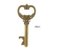Adfaga Ouvre-bouteille en forme de clé vintage avec étiquette cadeau et ficelle faveur de fête de mariage élégante matériau en alliage de zinc durable décoration rustique pour les (20 pièces style nu)