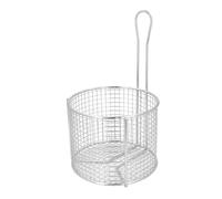 Adfaga Panier à frites en acier inoxydable, panier rond robuste avec poignée pour restaurant, cuisine à domicile, acier inoxydable 304, diamètre 21 cm, poids 1150 g (Maillage clairsemé)