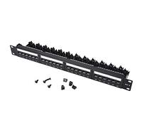 Adfaga Panneau de Brassage CAT6 plaqué Or 24 Ports, Gestion des câbles de données montables en Rack réseau Haute Vitesse pour Salle de serveurs, Centre de données, Acier laminé à f
