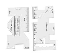 Adfaga Patch Work Règle Mini Modèle de couture Mesure de vêtements Draw Stitch outil de point haute visibilité sécurisée non toxique pour la courtepointe Crafting 10x4x0.3 cm 2pcs