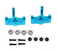 Adfaga Pièces de mise à niveau en alliage d'aluminium, porte-moyeu de direction, usinées avec précision CNC, paire gauche droite bleue anodisée pour accessoires de voiture RC 1/14
