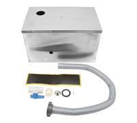 Adfaga Piège à graisse en acier inoxydable, filtration à 3 niveaux, grande capacité, intercepteur de déchets pour cuisine, restaurant, usage commercial, séparateur d'eau d' robuste