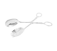 Adfaga Pince à salade en métal style européen pince à ciseaux polyvalente élégante pour gâteau pain fruits maison cuisine fête buffet ustensile en alliage de zinc (Argent)