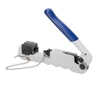 Adfaga Pince à sertir professionnelle en acier, outil de compression tout-en-un robuste pour connecteurs F BNC, poignée ergonomique de haute précision avec mécanisme à cliquet, Dur