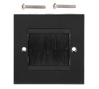 Adfaga Plaque murale à brosse, couvercle de gestion des câbles anti-poussière, panneau de montage mural en matériau ABS pour la maison, le bureau, le cinéma, la configuration AV, n (Noire)