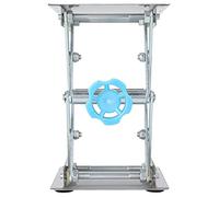 Adfaga Plate-forme élévatrice de laboratoire professionnelle en acier inoxydable, table de support réglable manuellement pour les expériences de physique, de chimie et de biologie,