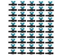 Adfaga Poignée 9x5.5x2.5cm de bleu de pelouse de serre chaude de systèmes d'irrigation de porte Vanne de commande en plastique de l'eau de valve 50PCS 16x3/4in fil masculin