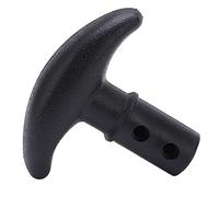 Adfaga Poignée de pagaie de canoë de kayak de qualité supérieure, poignée en T, conception ergonomique légère et durable pour le kayak, le canoë, la navigation de plaisance, les sp (Noire)